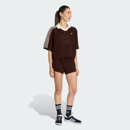 ADIDAS ORIGINALS - KNITTED CROCHET POLO