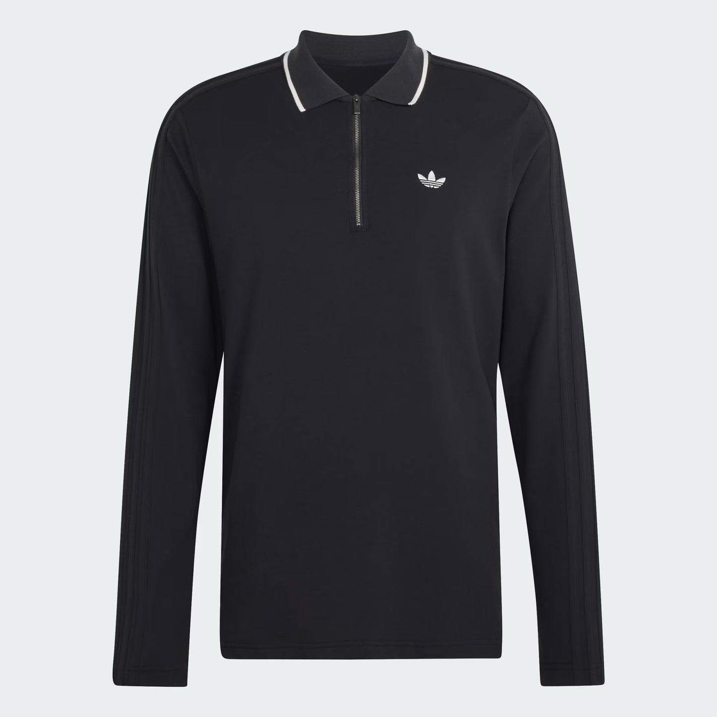 ADIDAS ORIGINALS - 3 STRIPES ENGINEERED RIB LONG SLEEVE POLO
