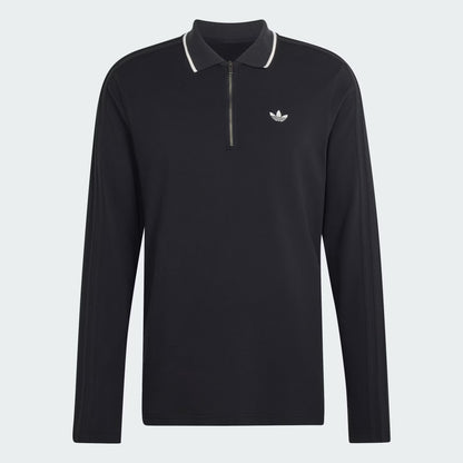 ADIDAS ORIGINALS - 3 STRIPES ENGINEERED RIB LONG SLEEVE POLO