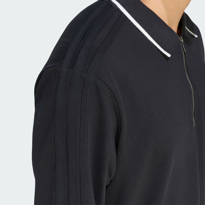 ADIDAS ORIGINALS - 3 STRIPES ENGINEERED RIB LONG SLEEVE POLO