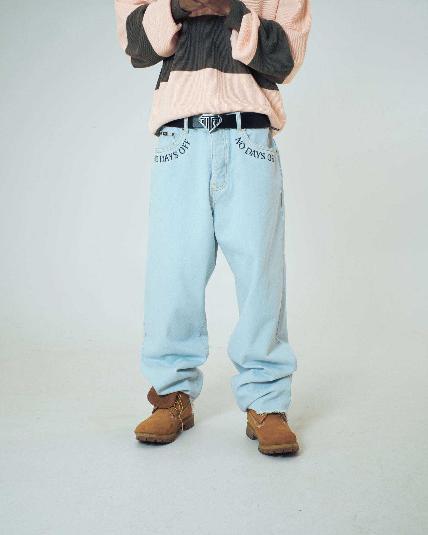 IUTER - FRINGED BAGGY DENIM PANTS