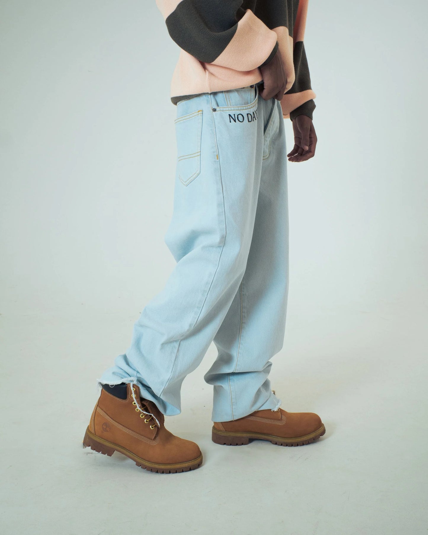 IUTER - FRINGED BAGGY DENIM PANTS