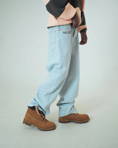 IUTER - FRINGED BAGGY DENIM PANTS