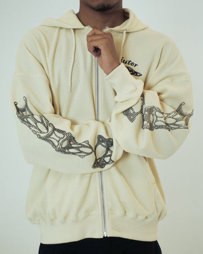IUTER - BIJOUX WAFFLE ZIP HOODIE
