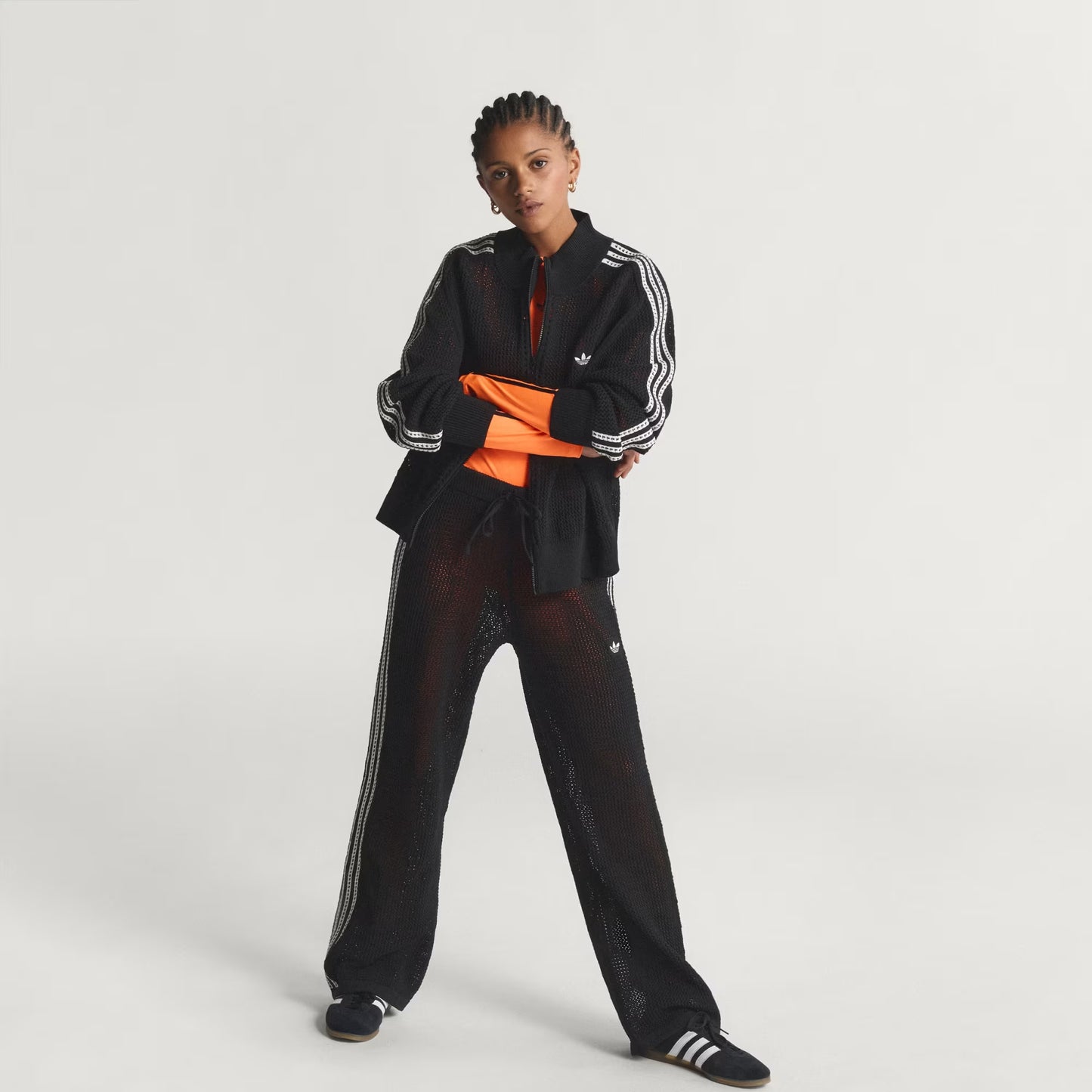 ADIDAS ORIGINALS - KNITTED CROCHET FIREBIRD TRACK PANT