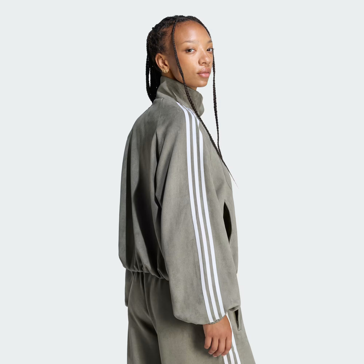 ADIDAS ORIGINALS - FAUX SUEDE TRACK TOP