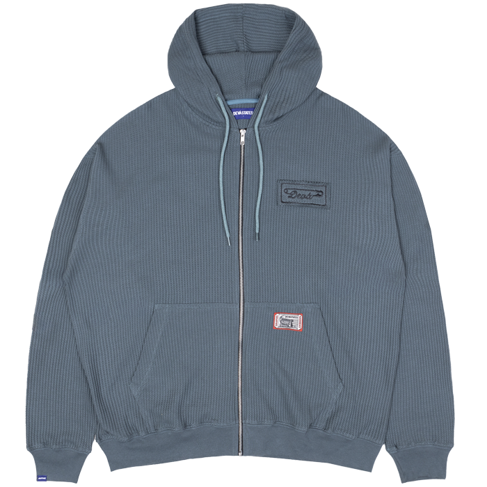 DEVÁ STATES - CROSS WAFFLE KNIT ZIP-UP HOODIE