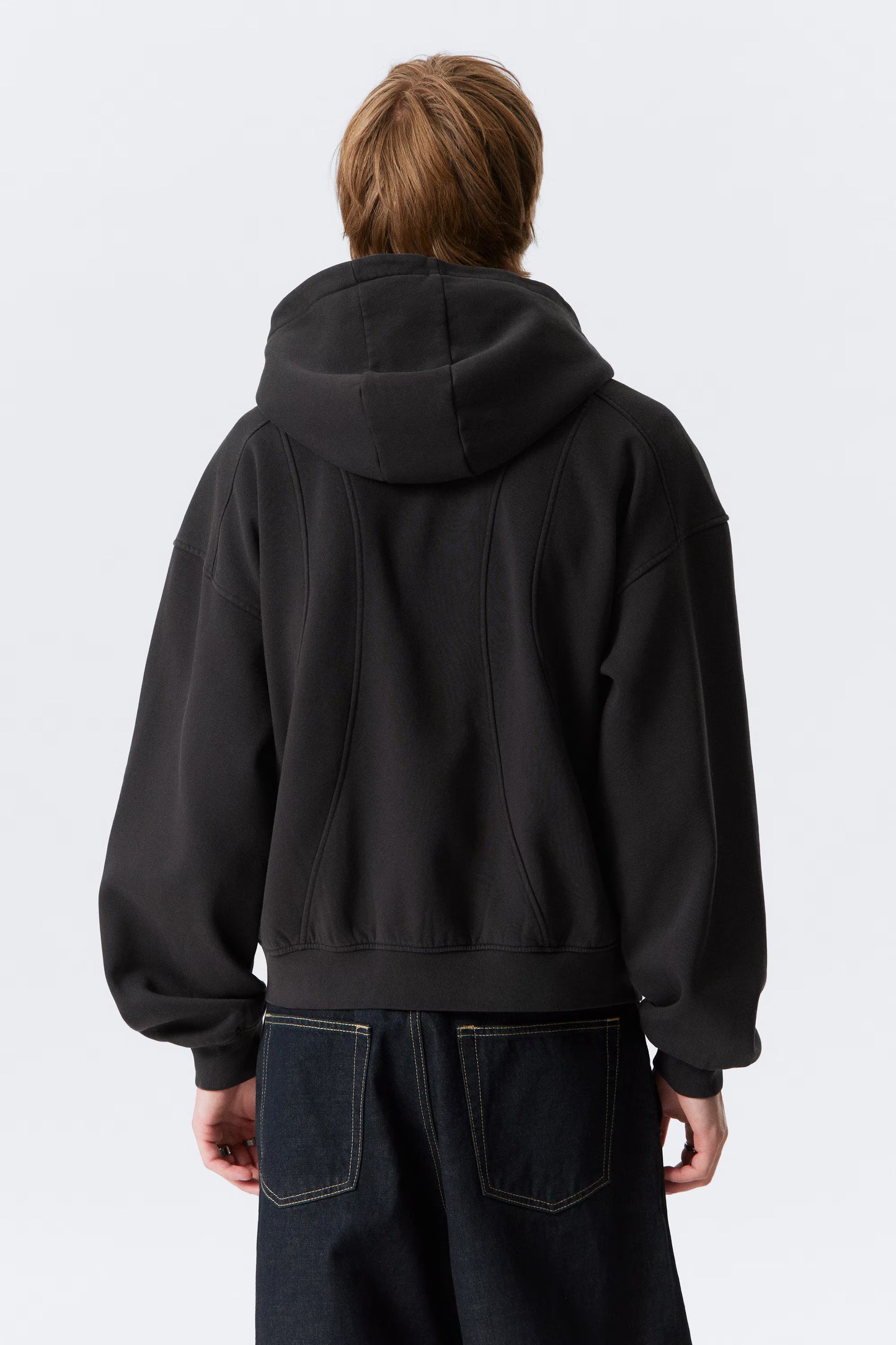 WEEKDAY - ZIP HOODIE BOB BLOCK