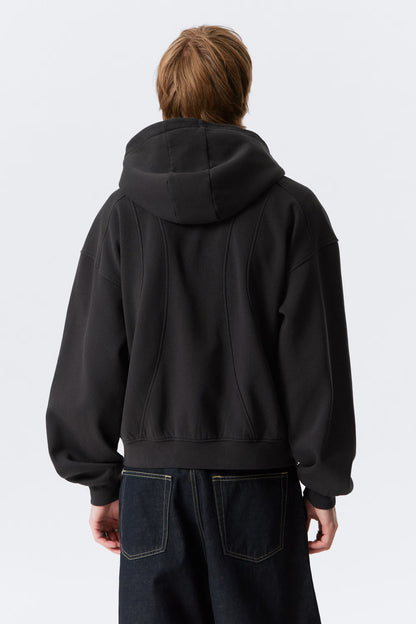 WEEKDAY - ZIP HOODIE BOB BLOCK