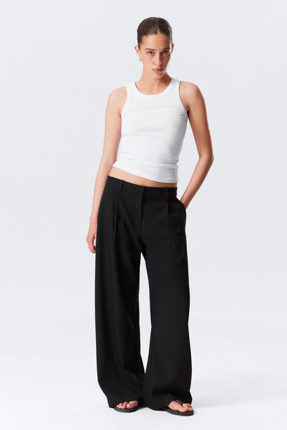 WEEKDAY - DARA LOW WAIST WIDE SUITING TROUSERS