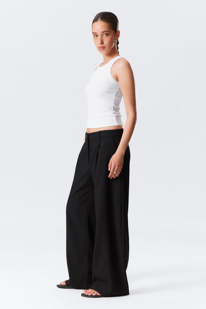 WEEKDAY - DARA LOW WAIST WIDE SUITING TROUSERS