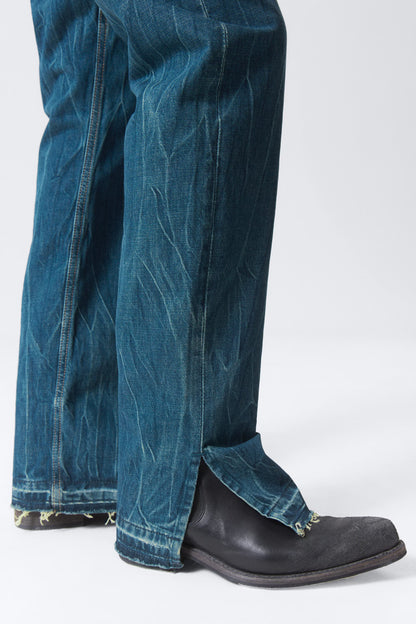 WEEKDAY - SPACE SPLIT-HEM RELAXED STRAIGHT LEG JEANS