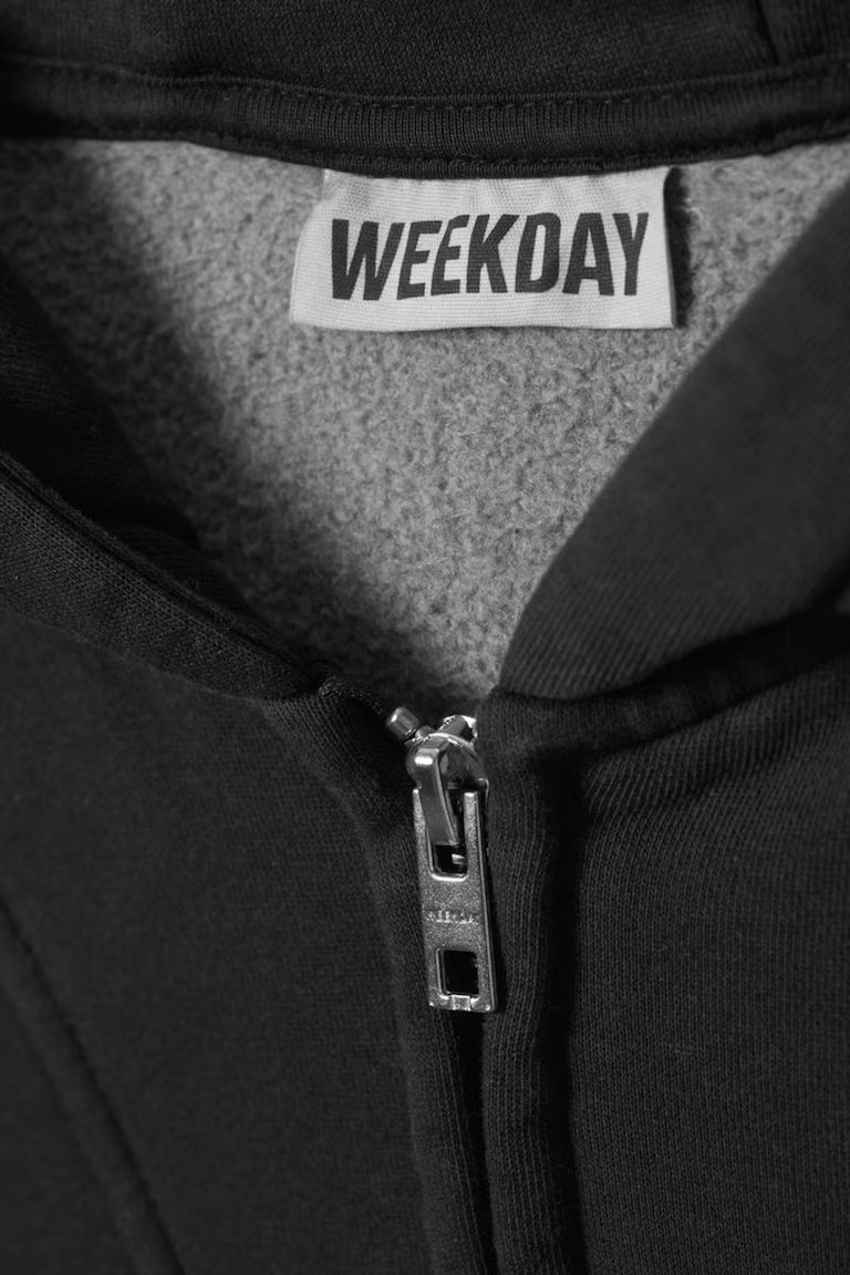 WEEKDAY - ZIP HOODIE BOB BLOCK