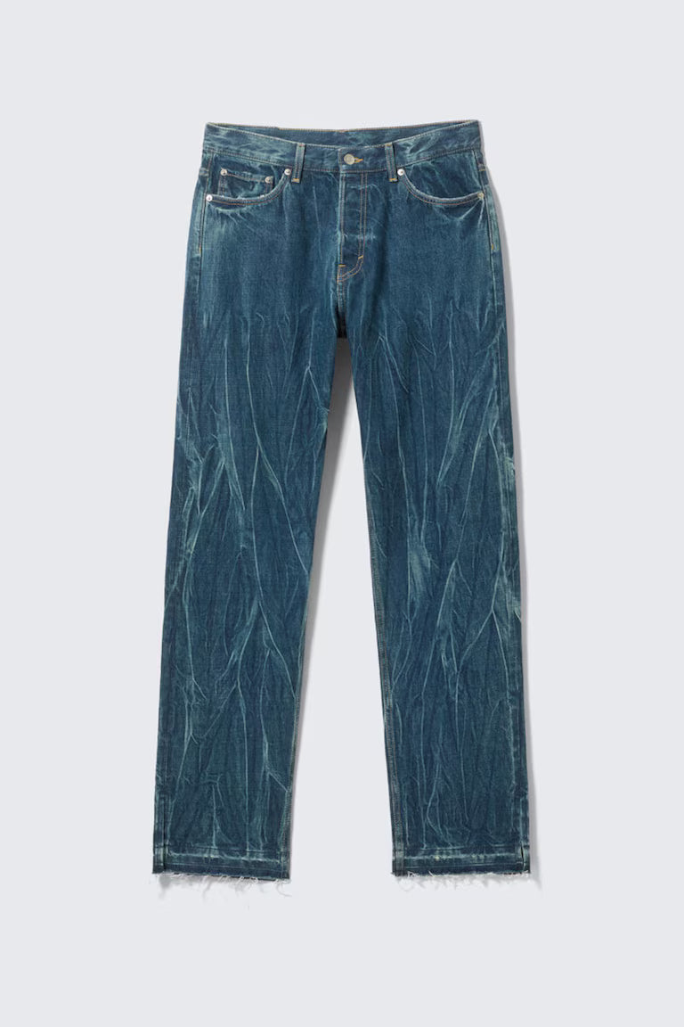 WEEKDAY - SPACE SPLIT-HEM RELAXED STRAIGHT LEG JEANS