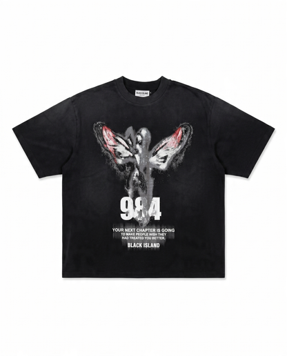 BLACK ISLAND - 984 GRAPHIC OVERSIZED T-SHIRT