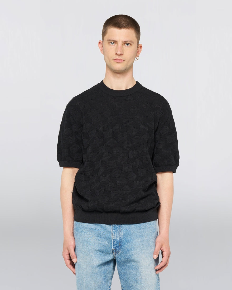 EDWIN - BLOCK KNITTED T-SHIRT