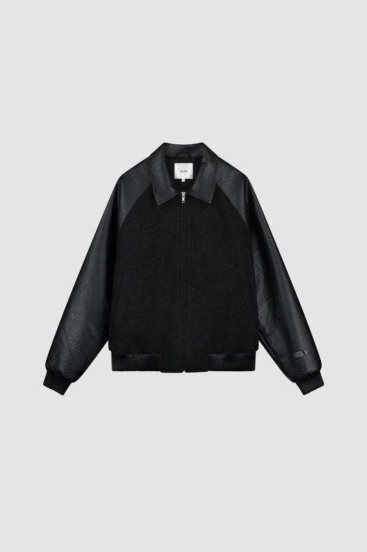 ARTE - LEATHER VARSITY JACKET
