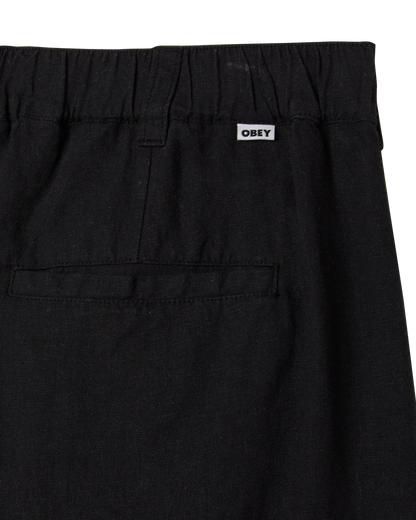 OBEY - FOSTER PLEATED LINEN SHORT