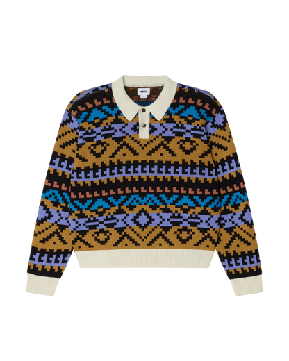 OBEY  - GEO POLO SWEATER