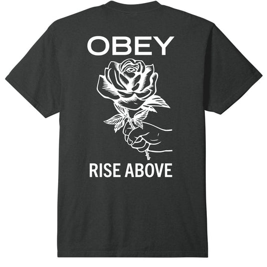 OBEY - RISE ABOVE ROSE CLASSIC PIGMENT T-SHIRT